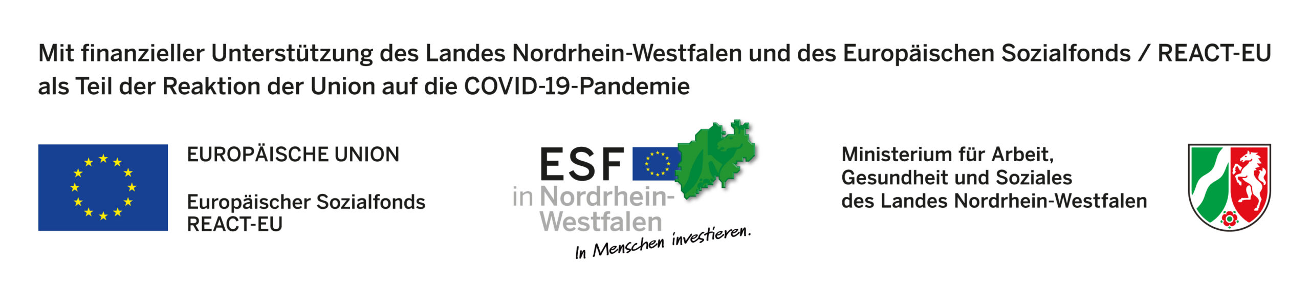 Logo finanzielle Unterstützung durch Land NRW und ESF